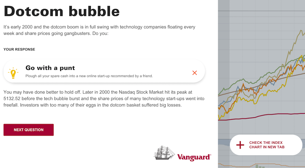 Vanguard Index Challenge - sample question