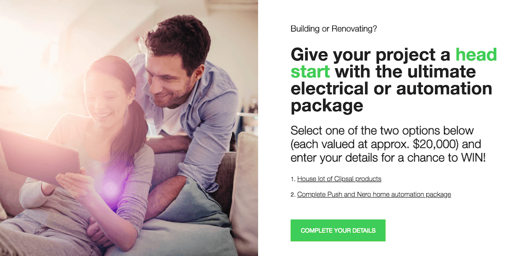 Clipsal Consumer Promotion screenshot