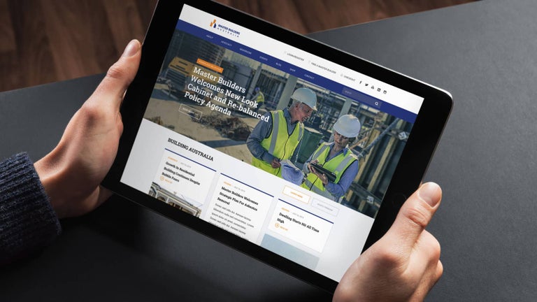 Image showing MBA website on a tablet