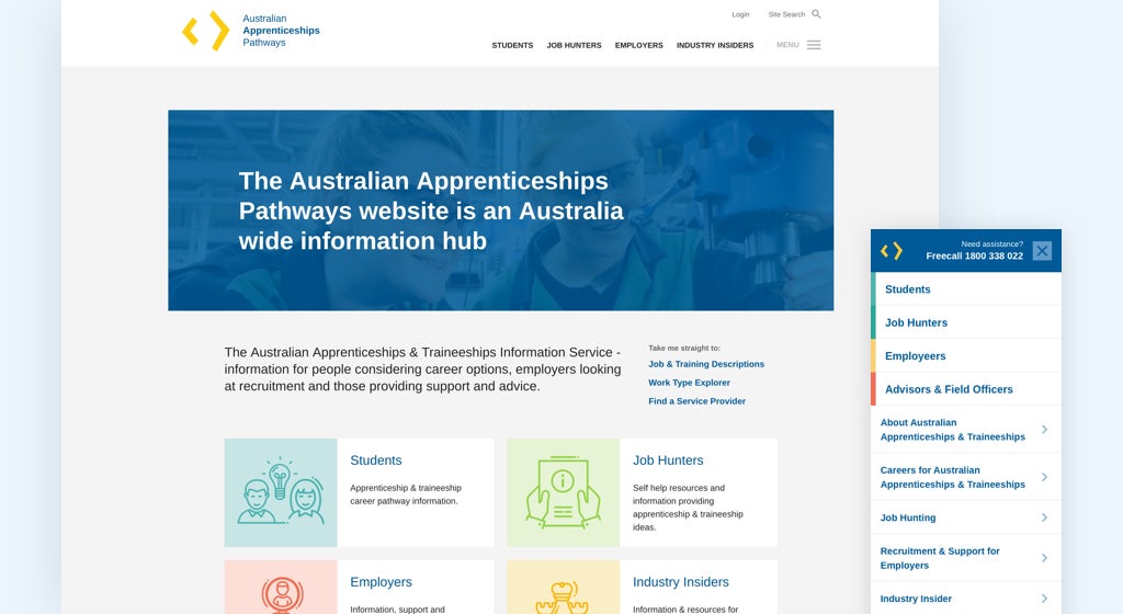 Australian Apprenticeships Pathways website